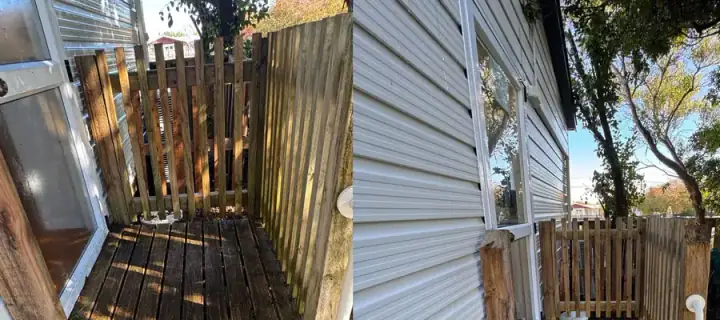 A timber deck in Nelson after cleaning