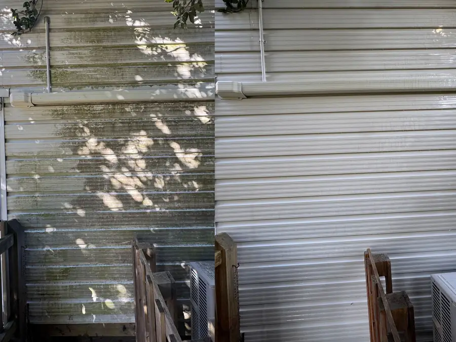 The exterior of a Nelson house after a soft wash